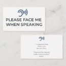 Search for hard business cards Hard of hearing