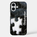 Search for puzzle iphone cases Black
