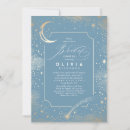 Search for midnight blue bridal shower invitations Crescent moon