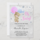 Search for pink teddy bear baby shower invitations Balloon