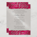 Search for magenta and silver invitations Elegant