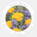 Search for purple and orange return address labels Flowers
