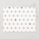 Search for anchor pattern postcards Boat