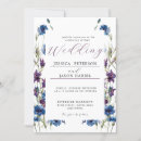 Search for simple royal blue wedding invitations Botanical