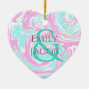 Search for pink heart christmas tree decorations Abstract