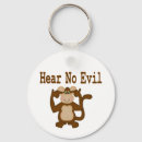 Search for hear no evil key rings Three