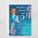 Search for african american mermaid birthday invitations Party