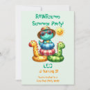 Search for dinosaur pool party invitations For kids