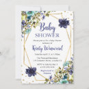 Search for navy blue gold baby shower invitations Boho