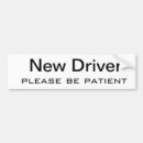 Search for please be patient bumper stickers Black