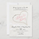 Search for hearts in the sand wedding invitations Sea