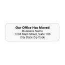Search for moving announcement return address labels Black and white