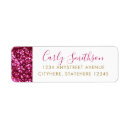 Search for hot pink glitter return address labels Modern