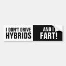 Search for hybrids bumper stickers Funny
