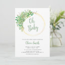 Search for greenery and gold baby shower invitations Modern