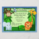Search for jungle 4th birthday invitations Boy