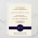 Search for navy blue gold ivory invitations Modern
