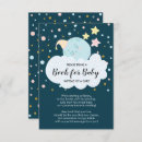 Search for love you to the moon baby shower invitations Stars