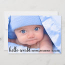 Search for hello world birth announcement cards New baby