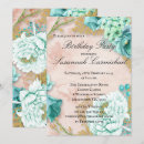 Search for pink and teal birthday invitations Boho