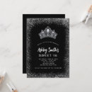 Search for white sweet 16 invitations Glam glamourous