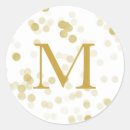 Search for gold foil monogram stickers Chic