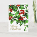 Search for evergreen christmas cards Red berries