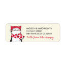Search for modern dots return address labels Merry christmas