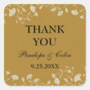Search for gold floral thank you wedding stickers Chic