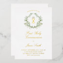 Search for botanical first communion invitations Greenery