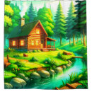 Search for cabin shower curtains Forest