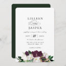 Search for purple and ivory wedding invitations Modern