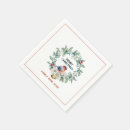 Search for christmas robin napkins Greenery