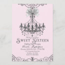 Search for chandelier sweet 16 invitations Elegant
