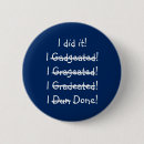 Search for funny graduation badges Blue