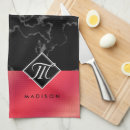 Search for red and black tea towels Initial