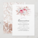 Search for lace floral invitations Rose gold
