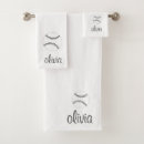 Search for girly bath towels Black and white