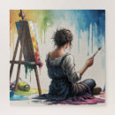 Search for creative puzzles Watercolor