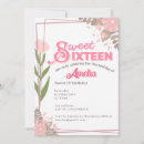 Search for vintage sweet 16 invitations Botanical
