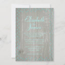 Search for rustic teal wedding invitations Wood