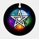 Search for pentagram christmas tree decorations Wiccan