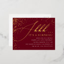 Search for elegant red and gold birthday invitations Stylish