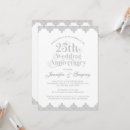 Search for 25th wedding anniversary invitations Grey