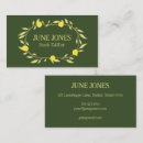 Search for wreath business cards Elegant
