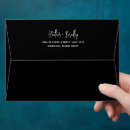 Search for black wedding envelopes Return address