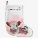 Search for cow christmas stockings Watercolor