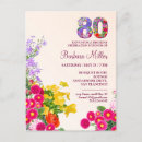Search for 80 year old woman birthday invitations 80th birthday party