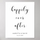 Search for happily ever after wedding signs Black and white