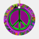 Search for peace sign christmas tree decorations Hippie